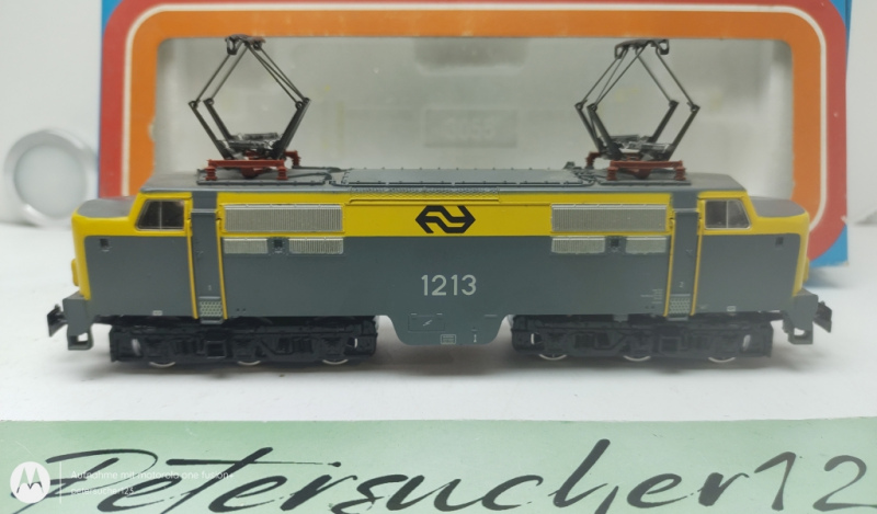 Märklin H0 AC 3168 / 1213 Elektrolokomotive Analog / Gelb-Grau / NS / Analog / OVP