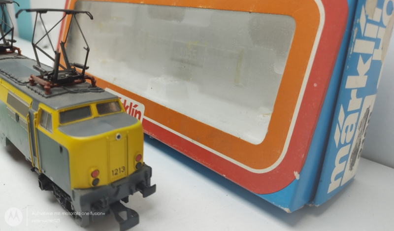 Märklin H0 AC 3168 / 1213 Elektrolokomotive Analog / Gelb-Grau / NS / Analog / OVP