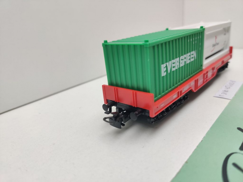 Märklin H0 AC 31 80 455 6 023-8 Container-Tragwagen "Evergreen & Global Trans" / DB