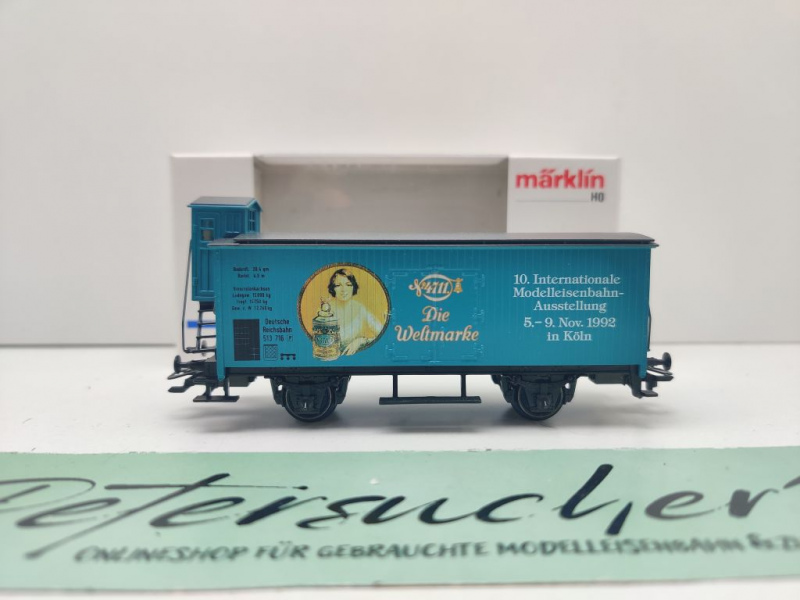 Märklin H0 AC 31953 Kühlwagen "4711" G10 / SoMo IMA'92 / NEM / DRG / OVP weiß