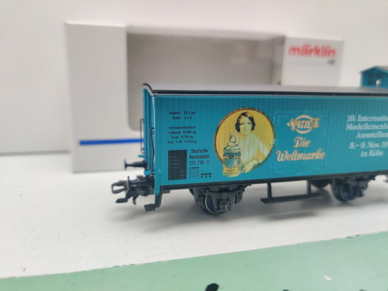 Märklin H0 AC 31953 Kühlwagen "4711" G10 / SoMo IMA'92 / NEM / DRG / OVP weiß