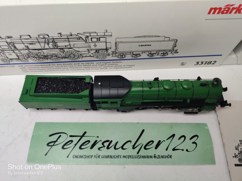 Märklin H0 33182/ Reihe S 3/6 Dampflok Schlepptender  / K.Bay.Sts.B. / Delta - Digital / OVP