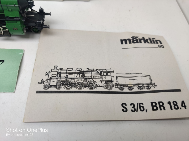 Märklin H0 33182/ Reihe S 3/6 Dampflok Schlepptender  / K.Bay.Sts.B. / Delta - Digital / OVP