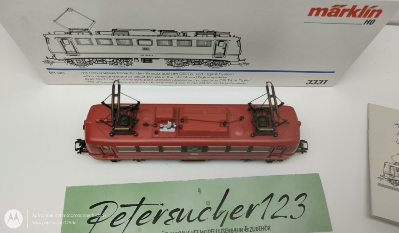 Märklin H0 AC 3331 / BR140 Elektrolokomotive DB / Umbau auf Fx - Digital / Analog / OVP