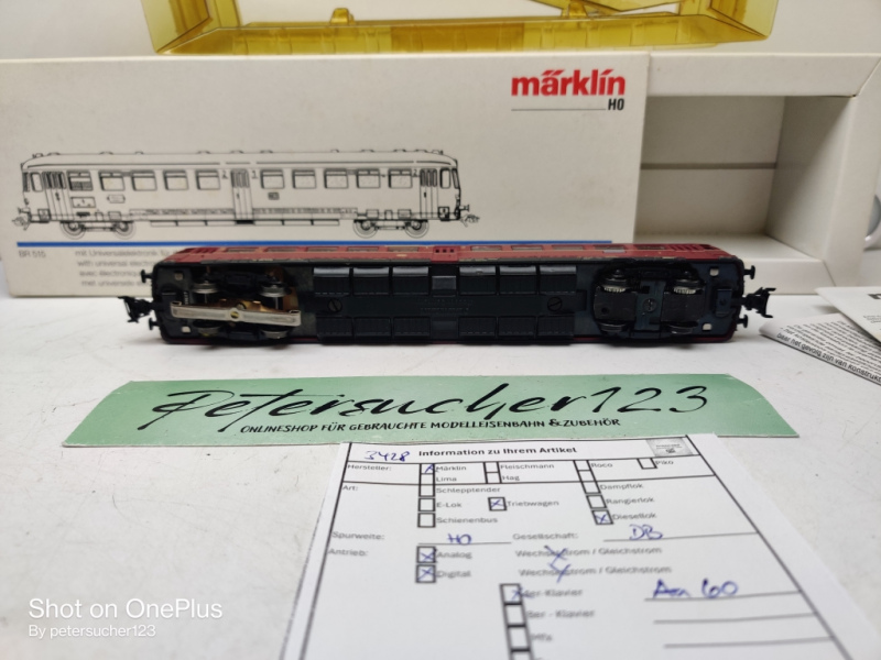 Märklin H0 3428 / BR515 Triebwagen / ROT / DB / Digital / OVP 