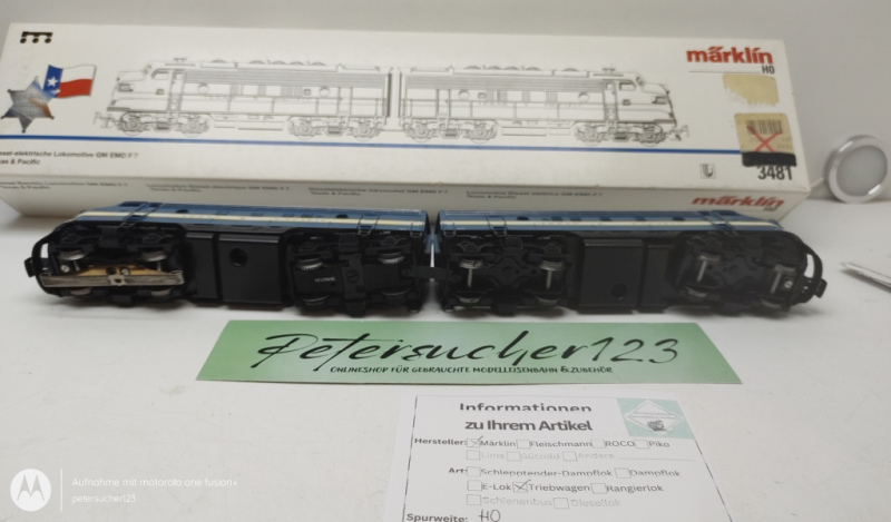 MÄRKLIN H0 AC 3481 Diesel-elektrische Lokomotive GM EMD F 7 / Delta Digital / OVP