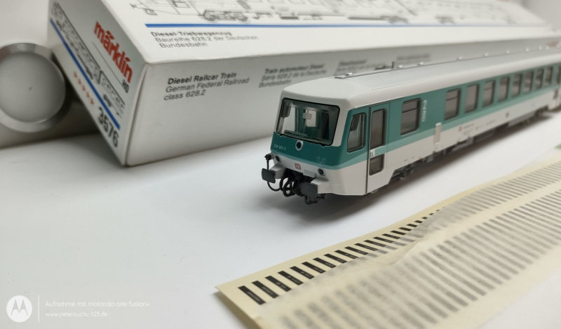 Märklin H0 AC 3576 Diesel-Triebwagenzug BR628.2 DB / Analog / OVP