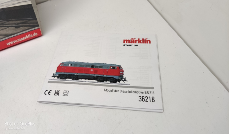 Märklin H0 AC 36218 / BR216 Diesellok / DB / Mfx / Beschreibung / OVP