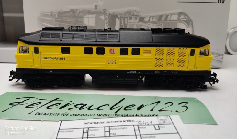 Märklin H0 AC 36431/ BR233 Diesellok DB / Mfx / Sound / Beschreibung / OVP