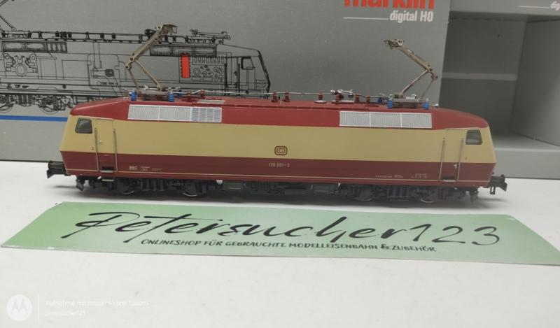 Märklin H0 AC 3654 / BR120.1 Elektrolokomotive Delta-Digital / DB / Beige-Rot / OVP 