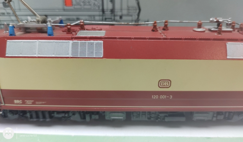Märklin H0 AC 3654 / BR120.1 Elektrolokomotive Delta-Digital / DB / Beige-Rot / OVP 