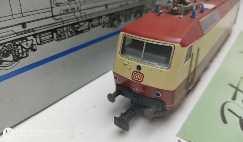 Märklin H0 AC 3654 / BR120.1 Elektrolokomotive Delta-Digital / DB / Beige-Rot / OVP 
