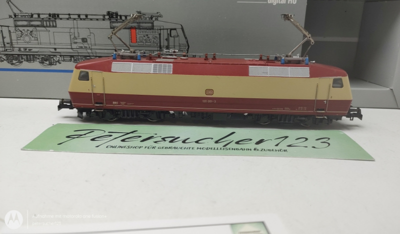 Märklin H0 AC 3654 / BR120.1 Elektrolokomotive Delta-Digital / DB / Beige-Rot / OVP 