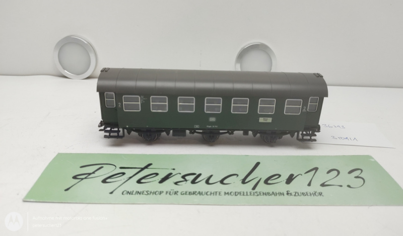 Märklin H0 AC 36793 Personenwagen / 3-Achser / 2.Kl. / Grün / DB