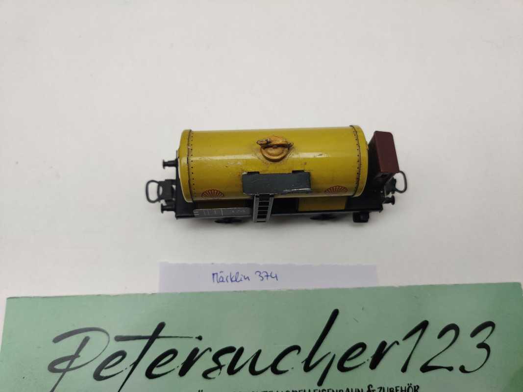 Märklin H0 AC 374 Kesselwagen m Bremserhaus "SHELL" / Metallausführung / sehr gut