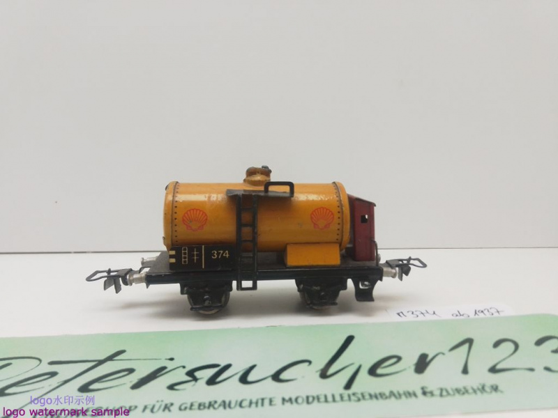 Märklin H0 AC 374 Kesselwagen m Bremserhaus "SHELL" / Metallausführung