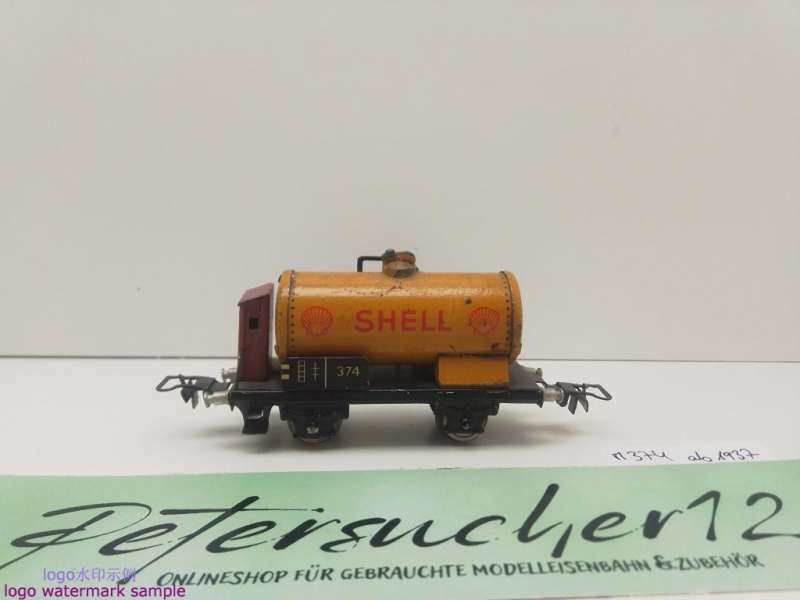 Märklin H0 AC 374 Kesselwagen m Bremserhaus "SHELL" / Metallausführung