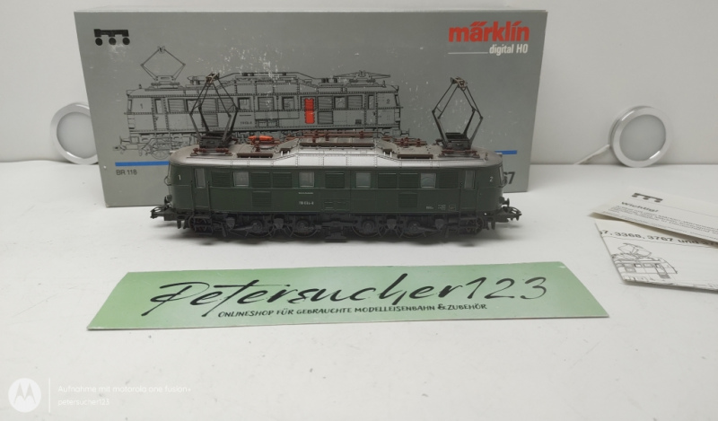 Märklin H0 AC 3767  Elektrische Lokomotive BR 118 / DB / Delta - Digital / OVP