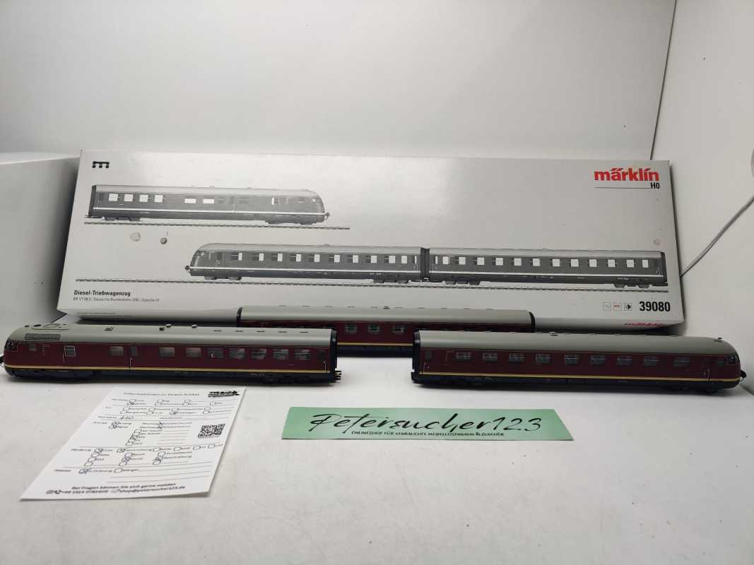 Märklin / AC / H0 / 39080 dreiteiligen Diesel-Triebwagenzugs Baureihe VT 08.5 / DB / Mfx / Sound / OVP