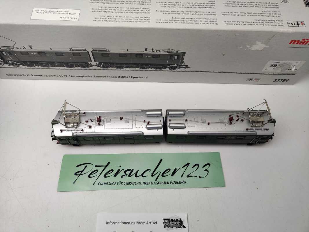Märklin / AC / H0 / 37754 zweiteilige Stangen-Elektrolokomotive / Erzbahn Luleå–Kiruna–Narvik  / Mfx / OVP