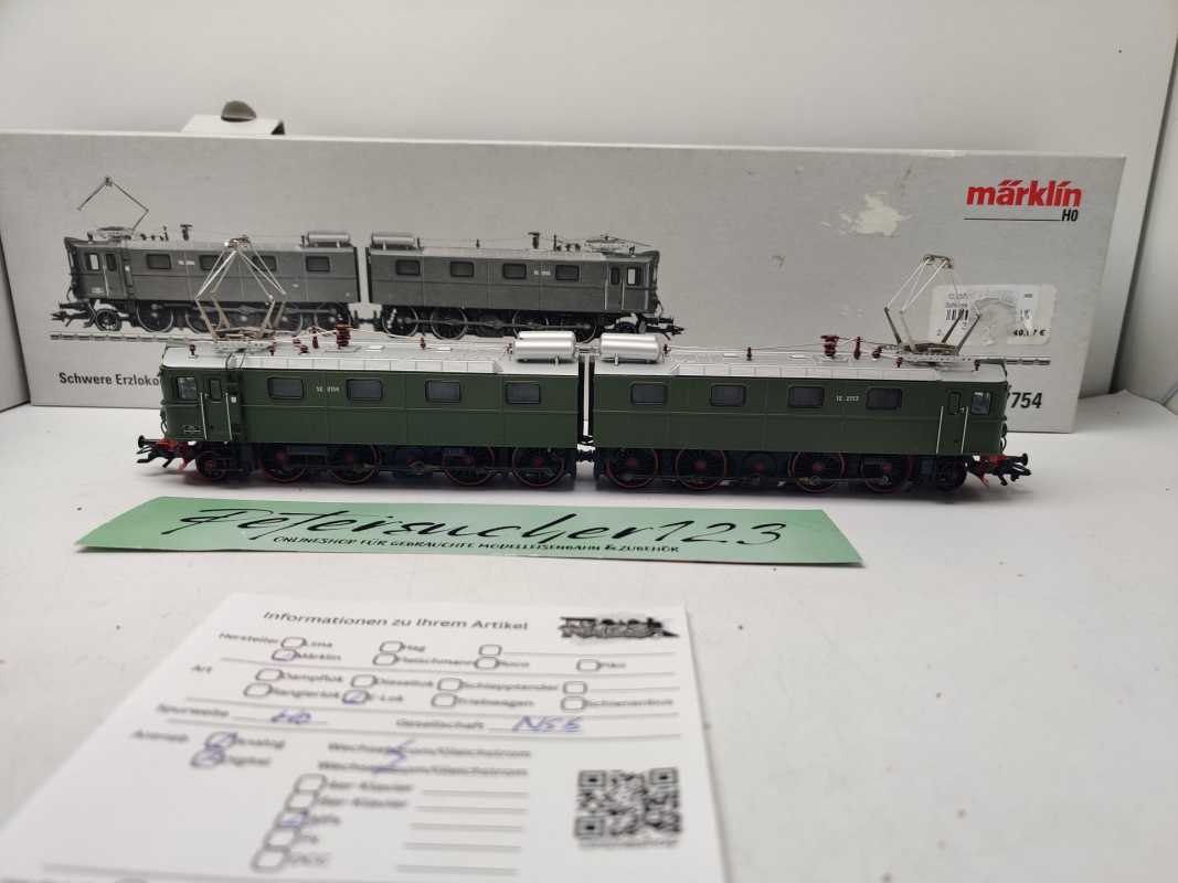 Märklin / AC / H0 / 37754 zweiteilige Stangen-Elektrolokomotive / Erzbahn Luleå–Kiruna–Narvik  / Mfx / OVP