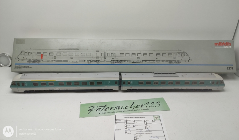 Märklin H0 AC 3776 / Diesel Triebwagen  / Baureihe 610 / Delta-Digital / DB / OVP