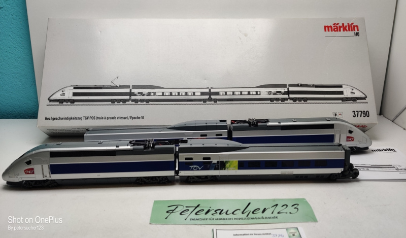 Märklin H0 AC 37790 / Hochgeschwindigkeitszug TGV / Mfx / Sound / Beschreibung / OVP