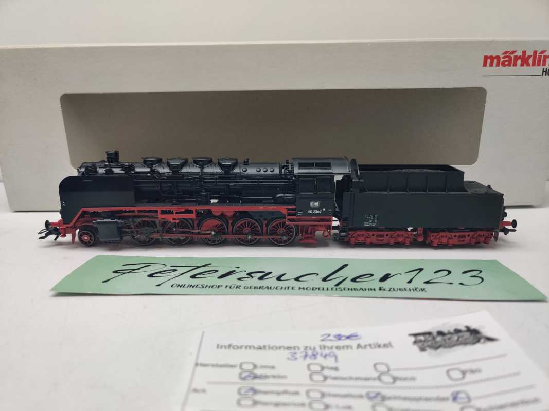 Märklin H0 AC 37849 / BR50 schwere Güterzug-Dampflokomotive / DB / Mfx / Sound / Rauch / OVP