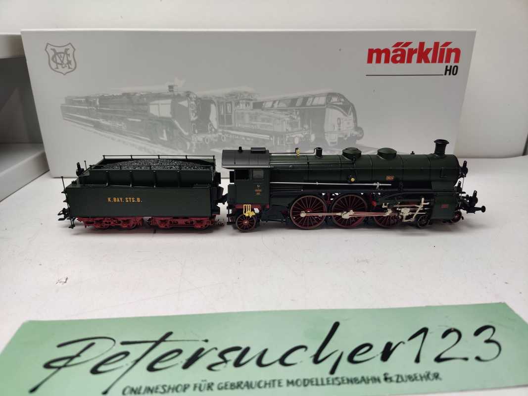 Märklin H0 AC 39436 / bayerische Schnellzug-Dampflokomotive / Gattung S 3/6 / seltenen Unterbaureihe d dar / Mfx / OVP