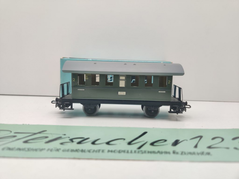 Märklin H0 AC 4000 Personenwagen mit Plattform 2.Kl Bi / OVP hellblau
