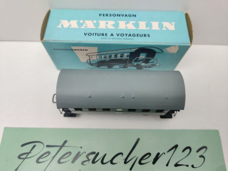 Märklin H0 AC 4000 Personenwagen mit Plattform 2.Kl Bi / OVP hellblau