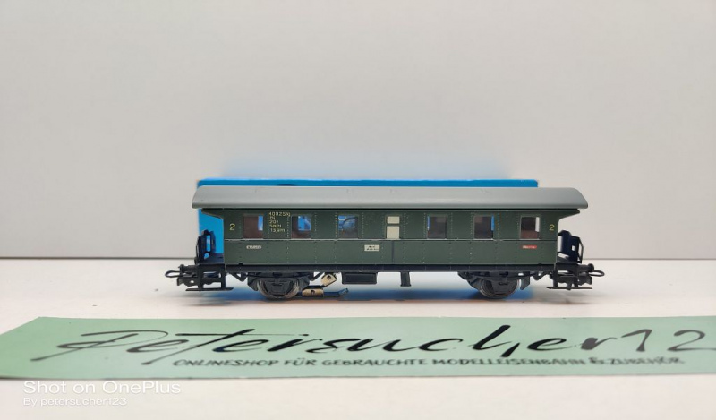 Märklin H0 AC 4002 Donnerbüchse 2.Kl / Licht / Bi / DB / OVP blau