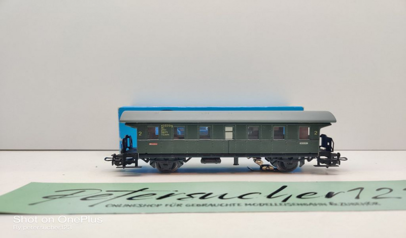 Märklin H0 AC 4002 Donnerbüchse 2.Kl / Licht / Bi / DB / OVP blau