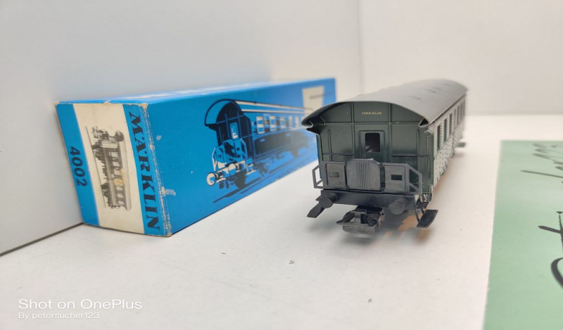 Märklin H0 AC 4002 Donnerbüchse 2.Kl / Licht / Bi / DB / OVP blau