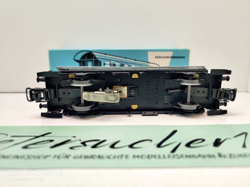 Märklin H0 AC 4002 Plattformwagen Donnerbüchse / Licht / 2.Kl / Bi / DB / OVP hblau