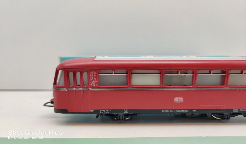 Märklin H0 AC 4018 Beiwg z Schienenbus 2.Kl. / VB 142 995 / Licht / DB / OVP hellblau