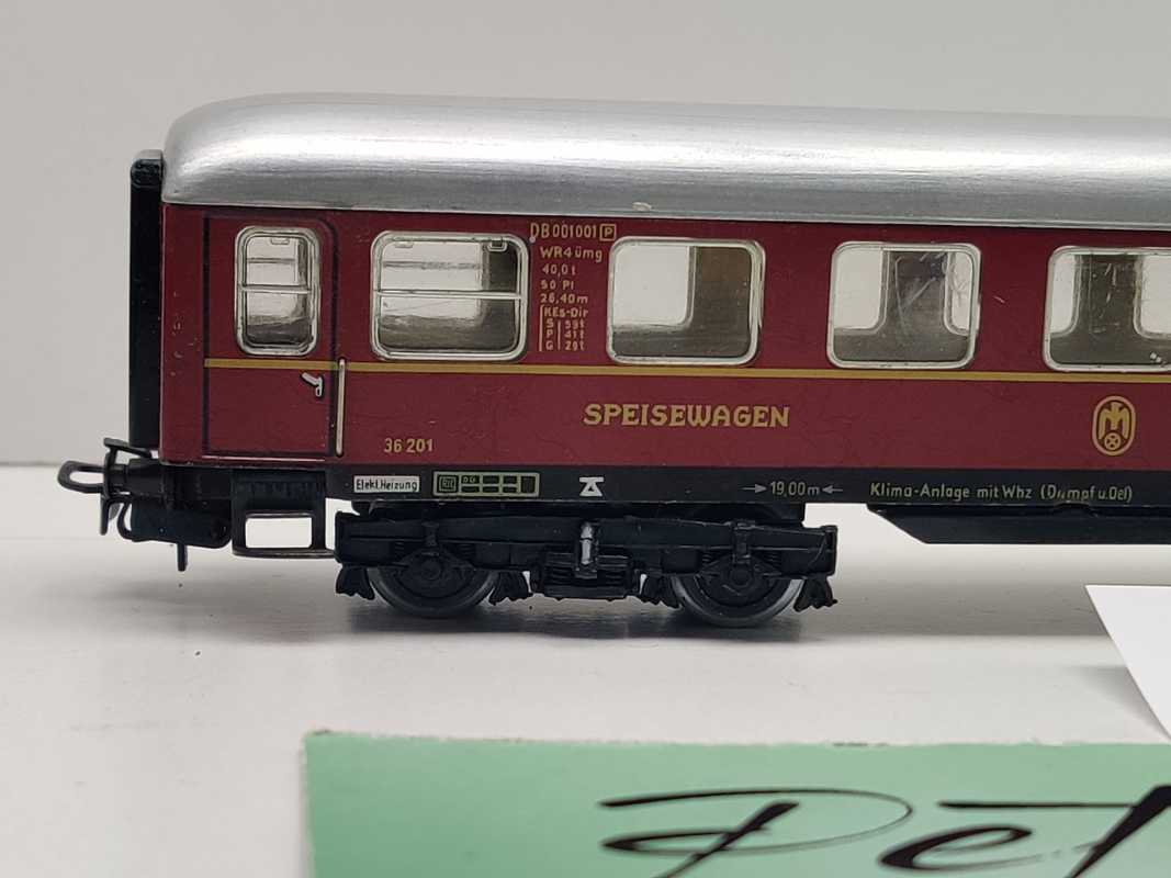 Märklin H0 4024 Speisewagen 36 201 WR4üm / Blech / Dach Lackiert / DSG