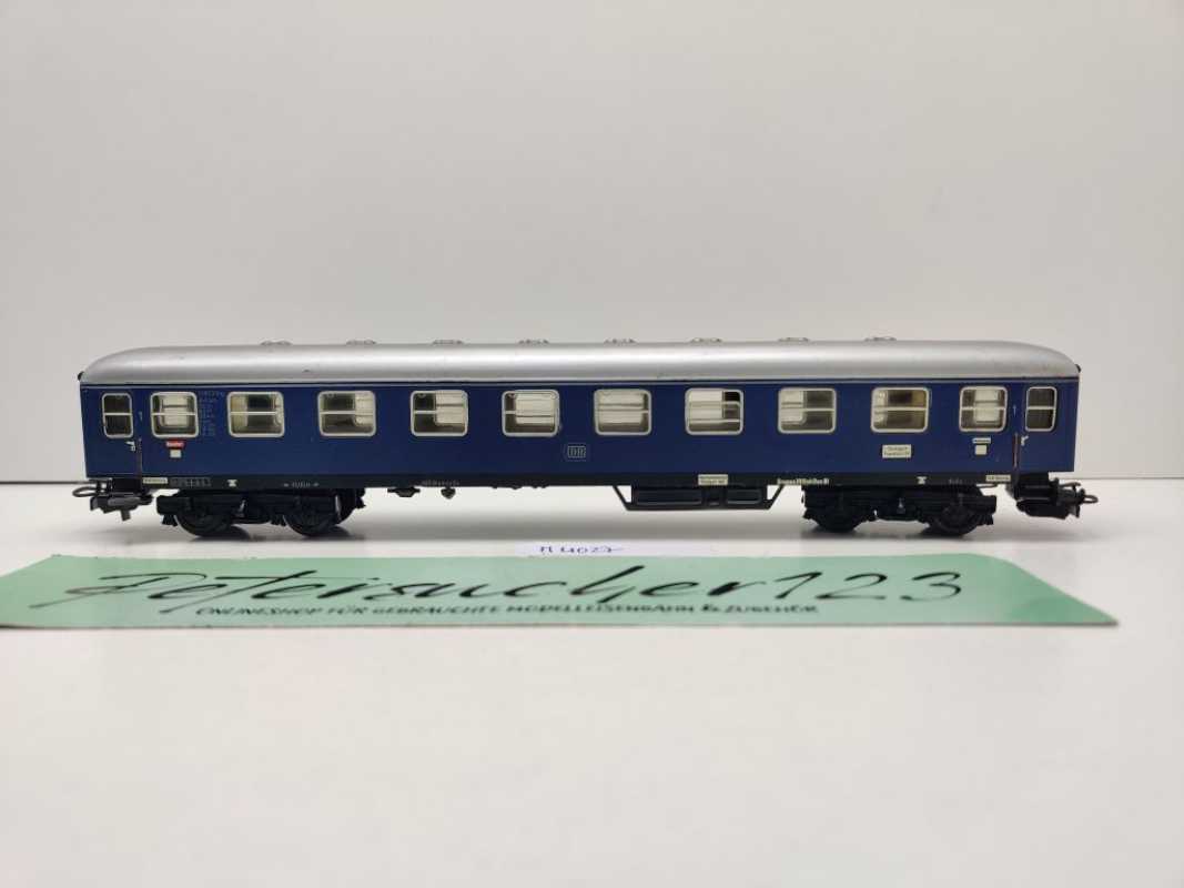 Märklin H0 AC 4027 Personenwagen 1.Kl. A4ümg / Blau / Blech / DB