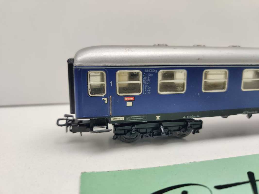Märklin H0 AC 4027 Personenwagen 1.Kl. A4ümg / Blau / Blech / DB