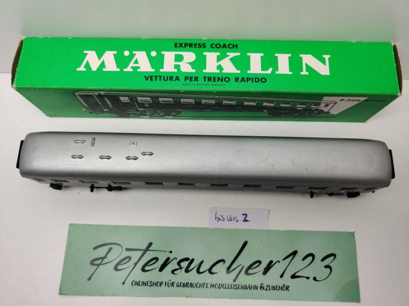 Märklin H0 AC 4027 D-Zug Abteilwagen 1.Kl A4üm / DB / OVP grün