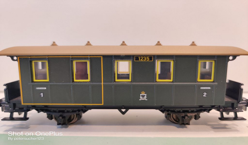 Märklin H0 AC 4035 1x Personenwagen 1235 / 1.+2.Kl / aus Set / K.P.E.V.