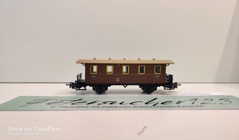 Märklin H0 AC 4035 1x Personenwagen 1418 / 3.Kl / aus Set / K.P.E.V.