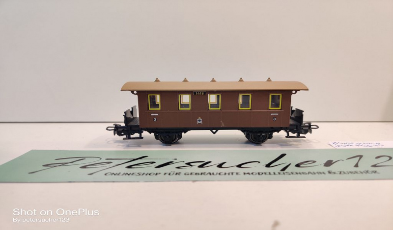 Märklin H0 AC 4035 1x Personenwagen 1418 / 3.Kl / aus Set / K.P.E.V.