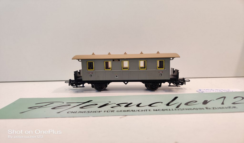 Märklin H0 AC 4035 1x Personenwagen 1604 / 4.Kl / aus Set / K.P.E.V.