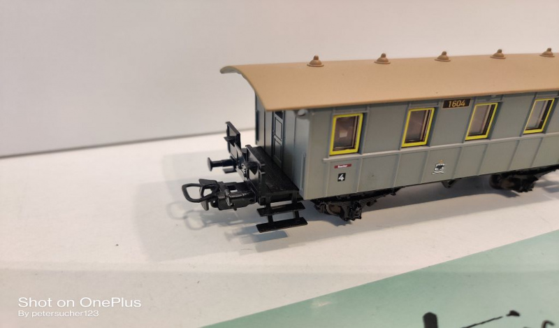 Märklin H0 AC 4035 1x Personenwagen 1604 / 4.Kl / aus Set / K.P.E.V.