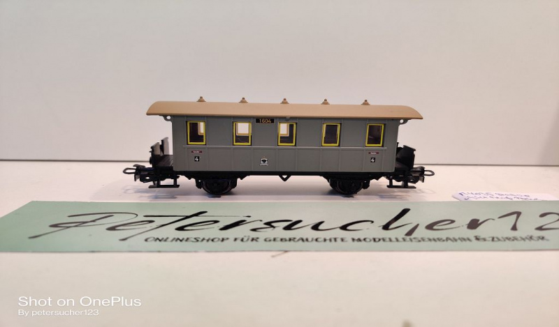 Märklin H0 AC 4035 1x Personenwagen 1604 / 4.Kl / aus Set / K.P.E.V.