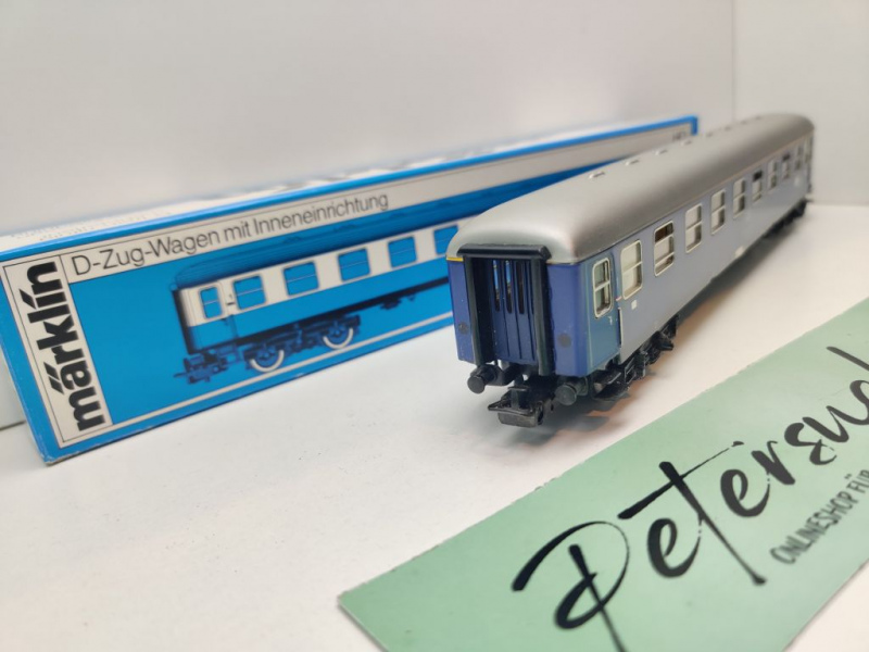 Märklin H0 AC 4051 Abteilwagen 1.Kl Aüm202 / DB / OVP blau