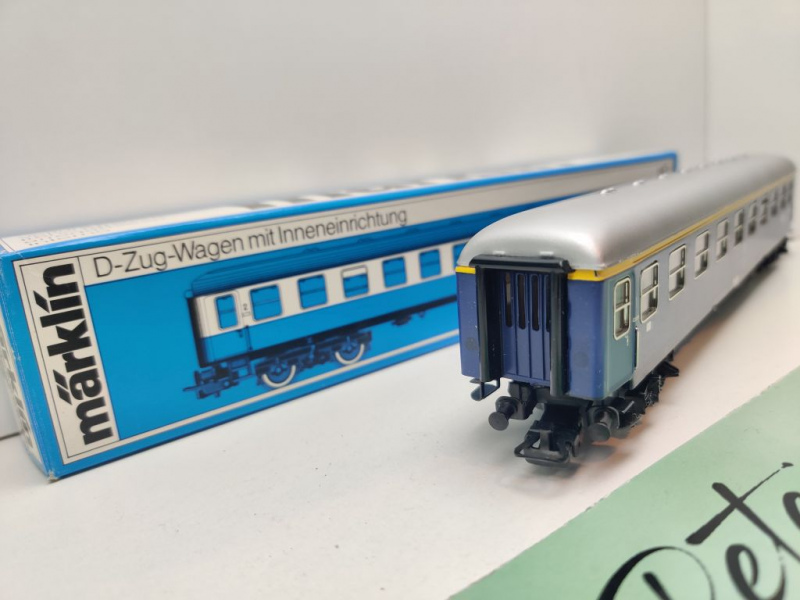 Märklin H0 AC 4051 Abteilwagen 1.Kl Aüm202 / Rücklicht / DB / OVP blau