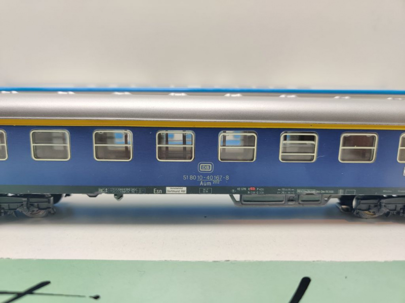 Märklin H0 AC 4051 Abteilwagen 1.Kl Aüm202 / Rücklicht / DB / OVP blau