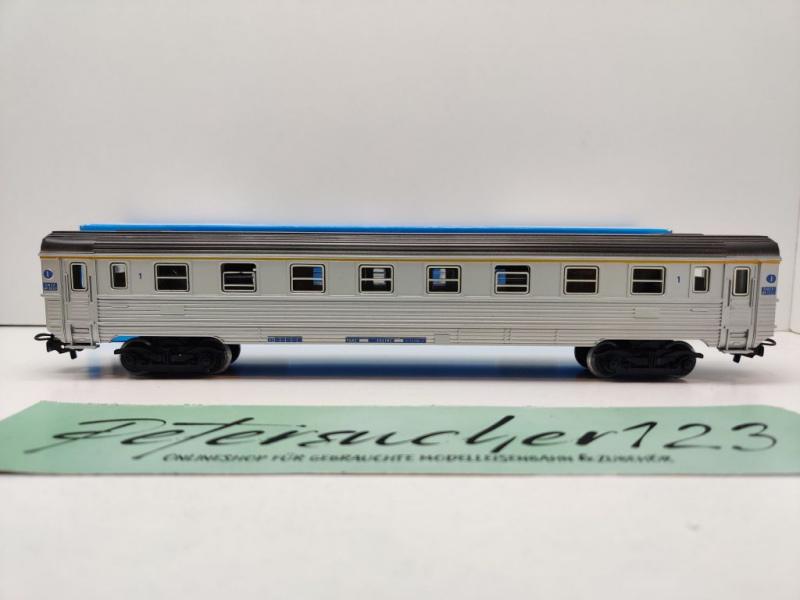 Märklin H0 AC 4076 D-Zug-Wagen 1.Kl A9uj / Inox / SNCF / OVP blau